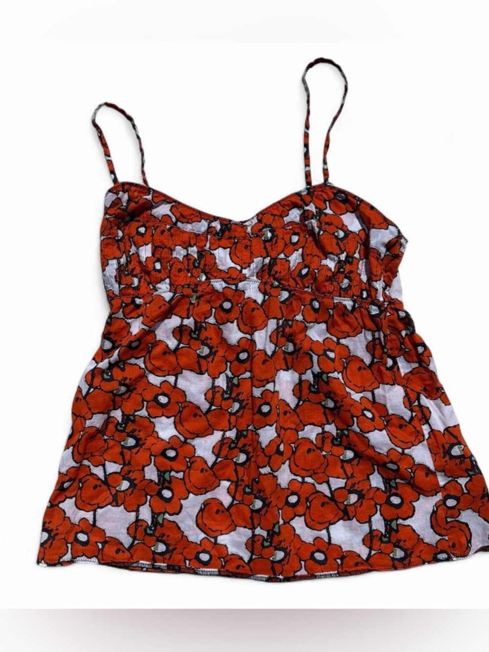 Vintage Moda International Orange Poppy Camisole – Women’s Medium
